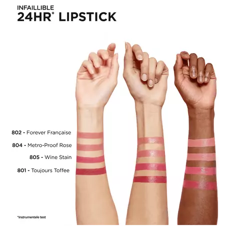 L'Oréal Paris Infaillible 24H Lippenstift 801 Toujours Toffee