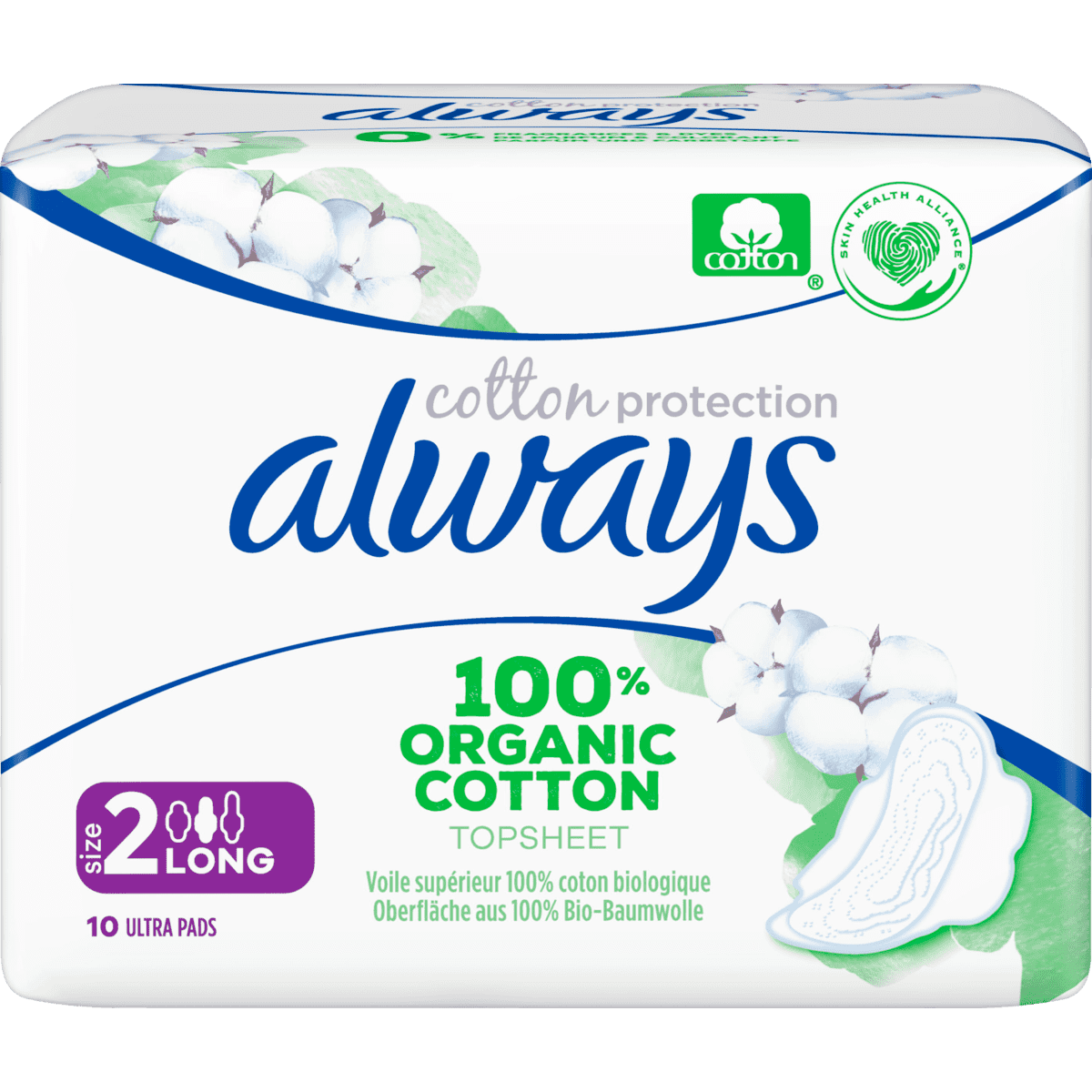 Always Cotton Protection Ultra Maandverband Met Vleugels (Maat 2) 10 ...