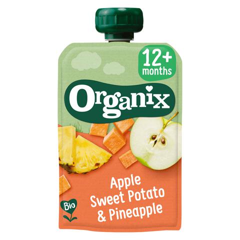 Organix Bio Knijpfruit Appel, Zoete aardappel, Ananas