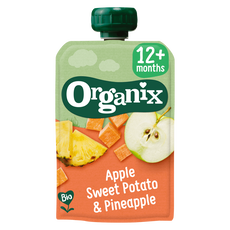 Organix Bio Knijpfruit Appel, Zoete aardappel, Ananas