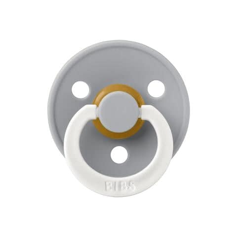 BIBS Anatomische Glow in the dark Fopspeen Two Pack Natuurlijk Rubber Sage/Cloud Maat 2