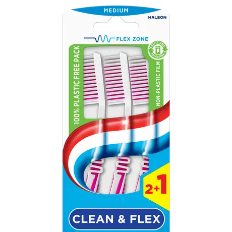 Aquafresh Clean & Flex Medium Tandenborstels 3 stuks