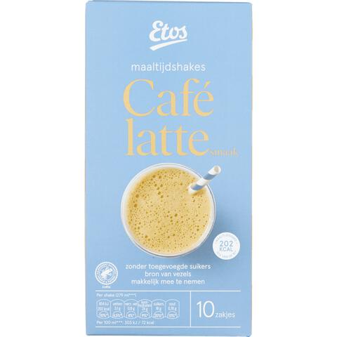 Etos Maaltijdshake Café Latte 10 sachets