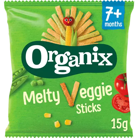 Organix Bio Veggie Groente Sticks 7+ Maanden 15 gram