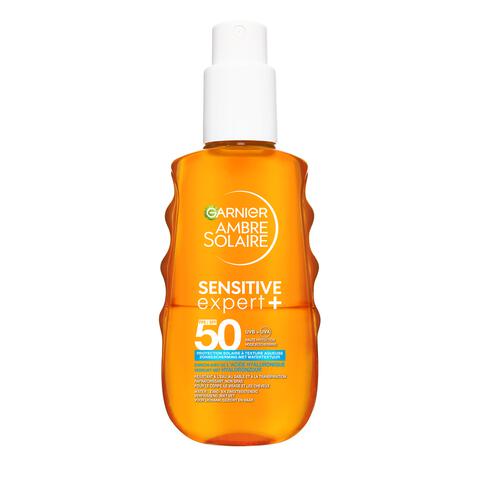 Garnier Ambre Solaire Sensitive Expert Hydraterende Zonbescherming Met Watertextuur SPF50 150 ML