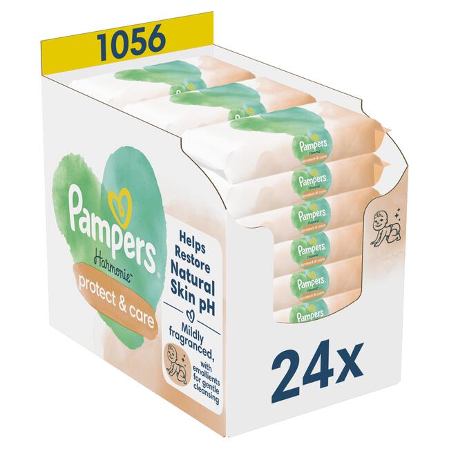 Pampers Harmonie Protect & Care Calendula Billendoekjes 24x44 Stuks