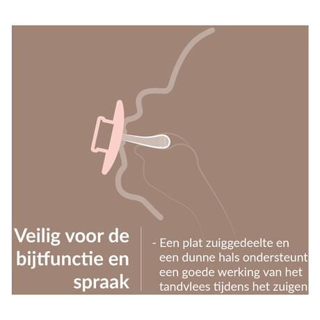 Difrax LOVI Prime Fopspeen Granola/Orange&nbsp;18+ maanden