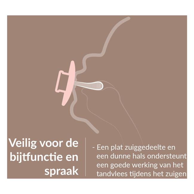 Difrax LOVI Prime Fopspeen Granola/Orange 18+ maanden