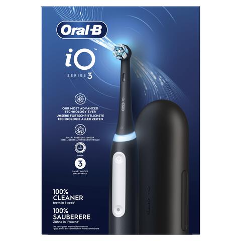 Oral-B iO 3s Zwart Elektrische Tandenborstel + Travelcase