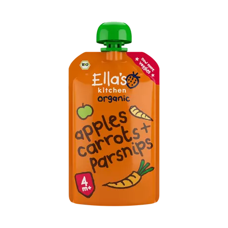 Ella's Kitchen Bio Knijpfruit Wortel Appel Pastinaak 4+ Maanden 120 gram