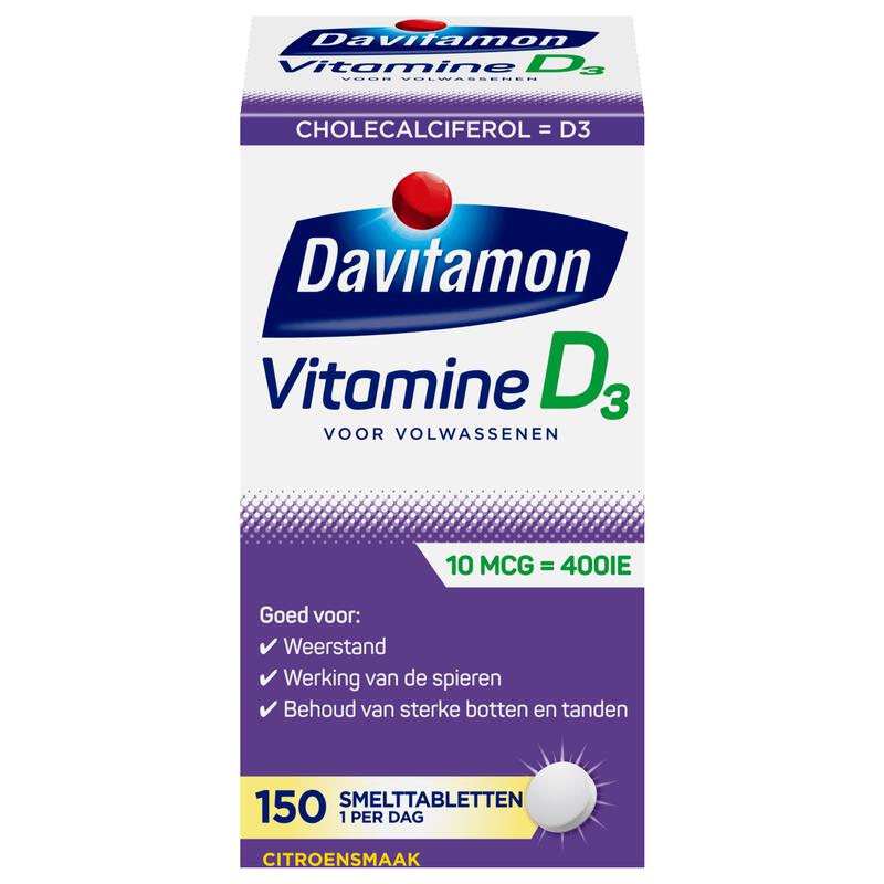 Davitamon Vitamine D3 Smelttabletten 150 stuks