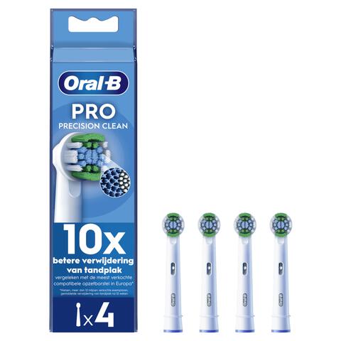Oral-B Precision Clean Opzetborstels Wit - 4 Stuks