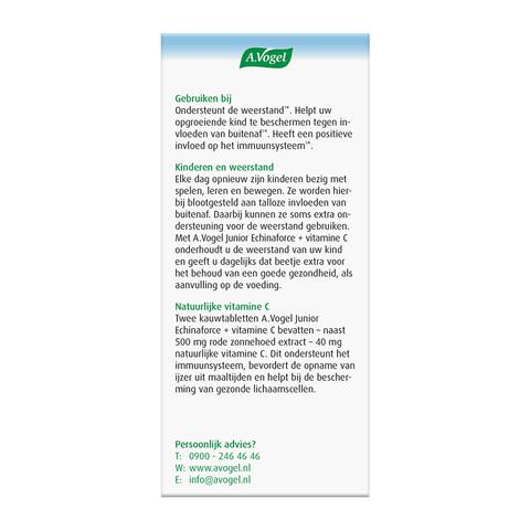 A.Vogel Echinaforce Junior met Vitamine C Weerstand1* Kauwtabletten 80 stuks