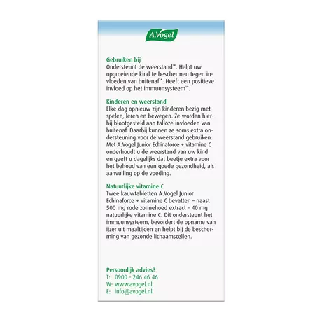 A.Vogel Echinaforce Junior met Vitamine C Weerstand1* Kauwtabletten 80 stuks