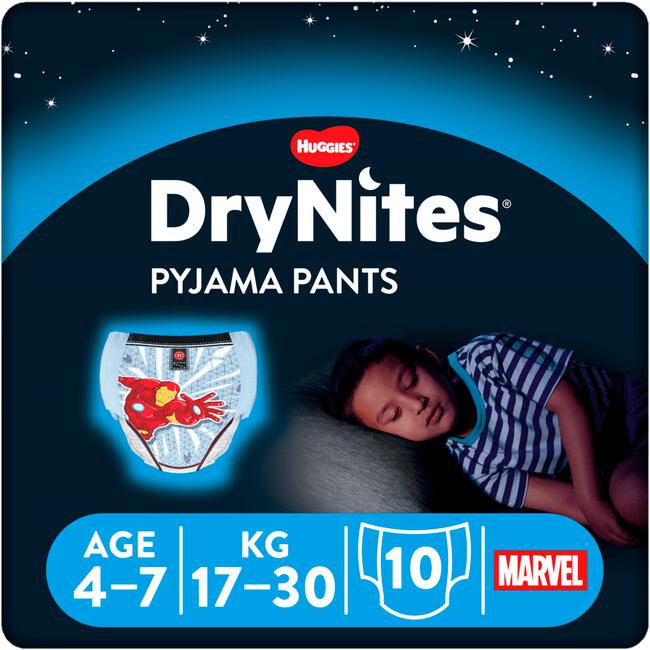 DryNites Luierbroekjes - Jongens 4 Tot 7 Jaar (17 - 30 kg) Met DISNEY-designs
