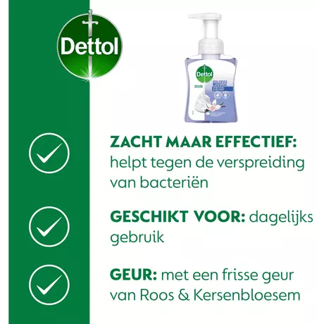 Dettol Orchidee & Vanille Zachte Mousse Antibacteriële Handzeep 250 ML
