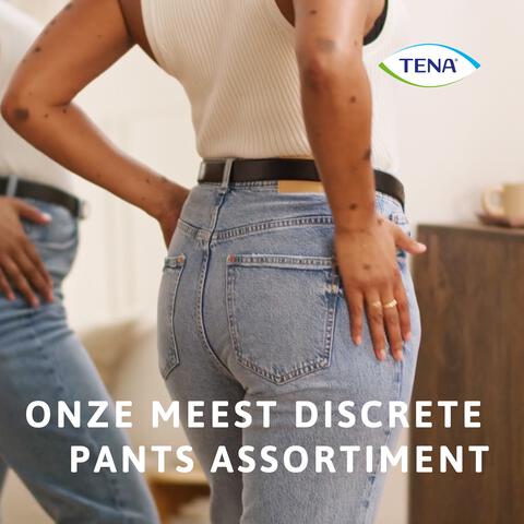 TENA Silhouette Plus Low Waist Wegwerpbroekjes Zwart L 10 stuks