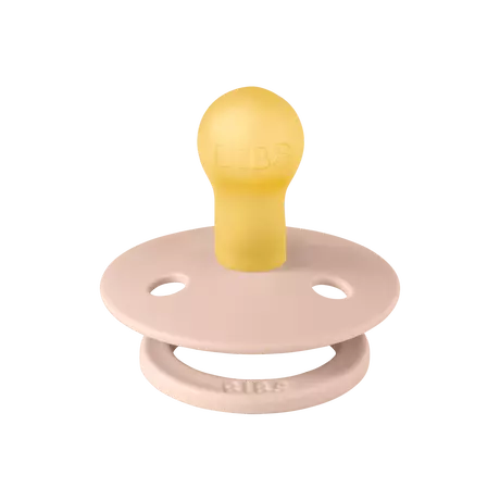 BIBS Colour Fopspeen Rond Latex Maat 1 Ivory/Blush 2 stuks