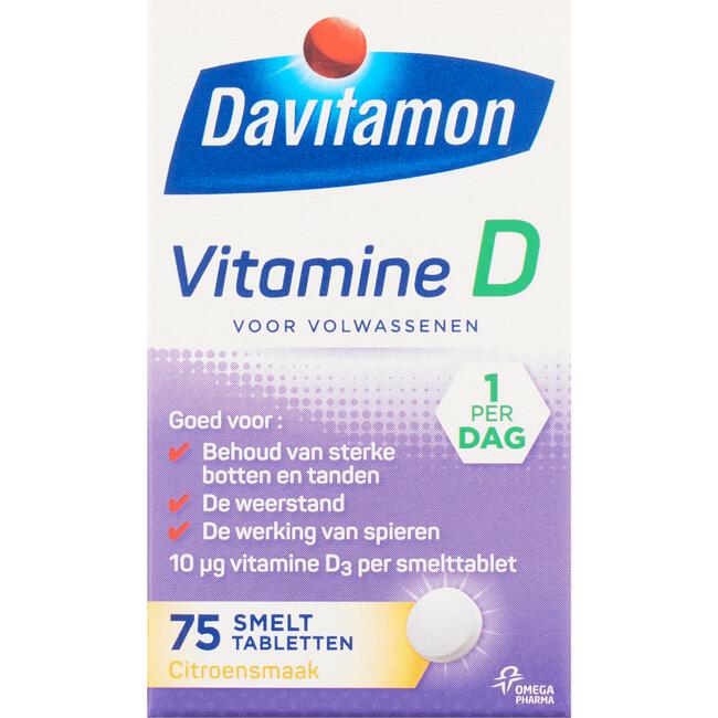 Raap Tijdreeksen kop Davitamon Vitamine D Smelttabletten 75 EA | Etos