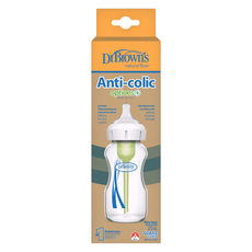 Dr. Brown’s Anti-Colic Brede Halsfles Glas 270 ML