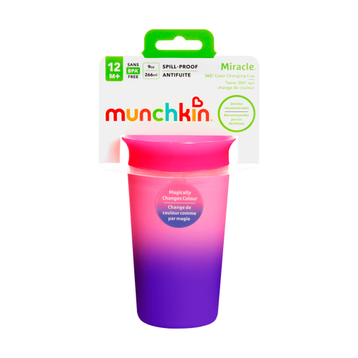 Munchkin Miracle 360° Color Changing Anti-Lek Drinkbeker Roze