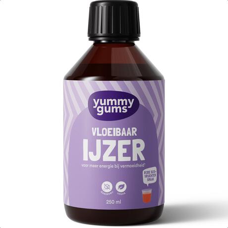 Yummygums Vloeibaar Ijzer - suikervrij - 250ml