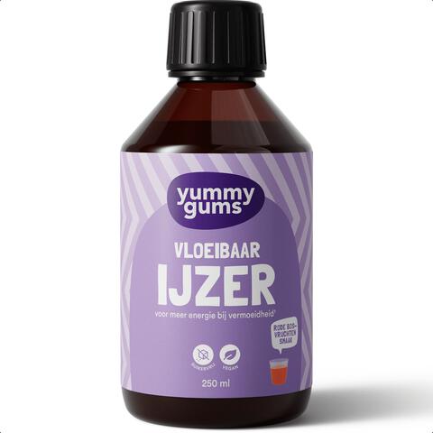 Yummygums Vloeibaar Ijzer - suikervrij - 250ml