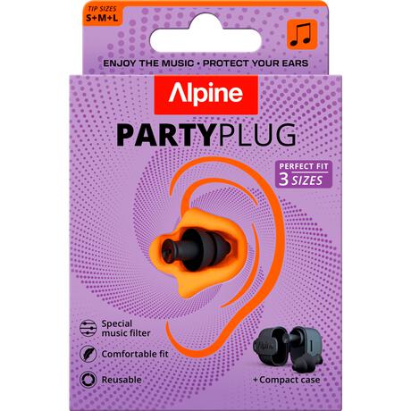 Alpine PartyPlug Black Herbruikbare Muziek Oordoppen 1 paar