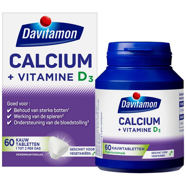 Davitamon Calcium met Vitamine D Kauwtabletten Mint