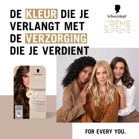 Schwarzkopf Creme Supreme Haarkleuring 6-0 Natuurlijk Lichtbruin