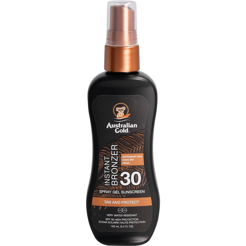 Australian Gold Instant Bronzer Zonnebrand Spray Gel SPF30 100 ML