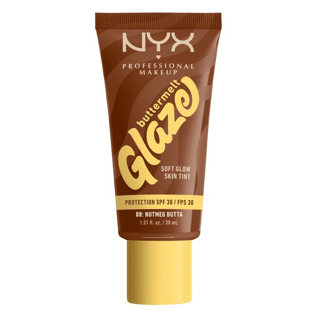 NYX Professional Makeup Buttermelt Glaze Skin Tint SPF 30 8 Nutmeg Butta