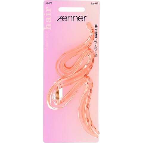 Zenner Haarklem Golvend Transparant Roze