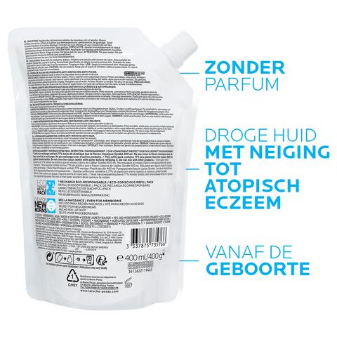La Roche-Posay Lipikar Syndet AP+ Gel-Crème Navulverpakking 400 ML