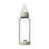 BIBS Glass Baby Bottle Round Silicone Medium Flow Sage 240 ML