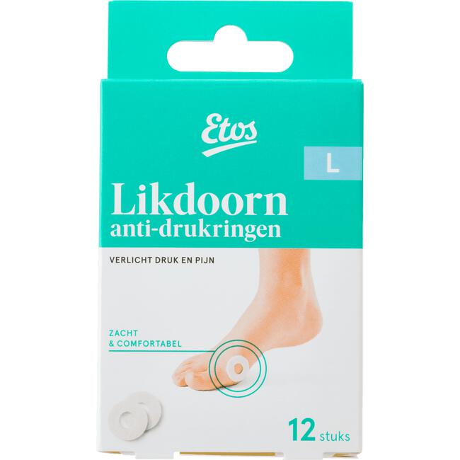 Etos Likdoorn Anti-Drukringen Large 12 stuks