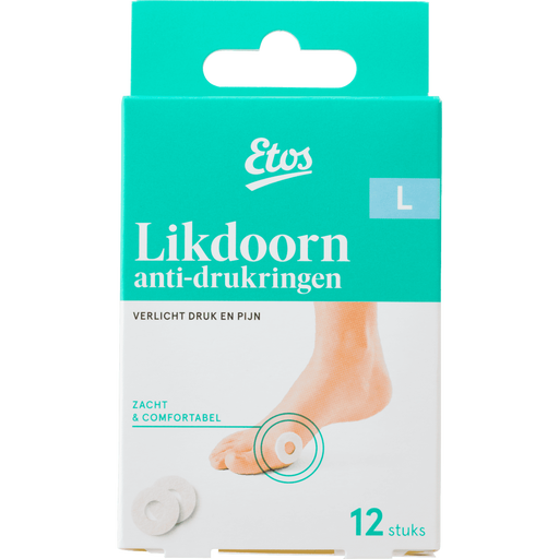Etos Likdoorn Anti-Drukringen Large 12 stuks