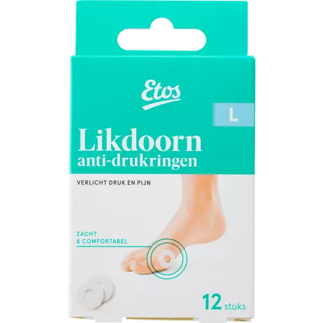 Etos Likdoorn Anti-Drukringen Large 12 stuks