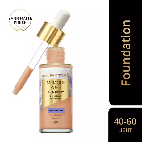 Max Factor Miracle Pure Serum Foundation 40-60 Light 30 ML
