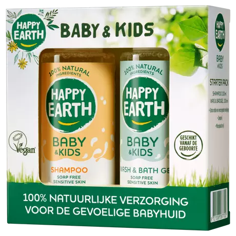 Happy Earth 100% Natuurlijke Baby & Kids Starter Pack 2x 100 ML