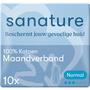 Sanature 100% Katoenen Maandverband Ultra Normaal Zonder Vleugels 10 stuks