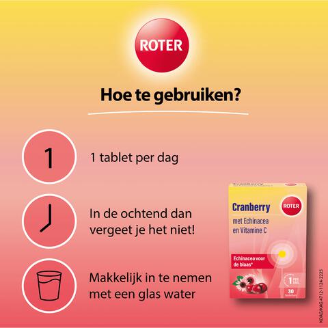 Roter Cranberry Vitamine C Echinacea 30 tabletten