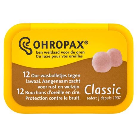 Ohropax Classic Oor-Wasbolletjes Tegen Geluid
