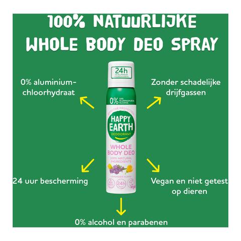 Happy Earth 100% Natural Whole Body Deo Spray Lavender Ylang 100ML