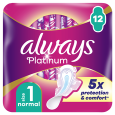Always Platinum Maandverband Normal Met Vleugels 12 Stuks