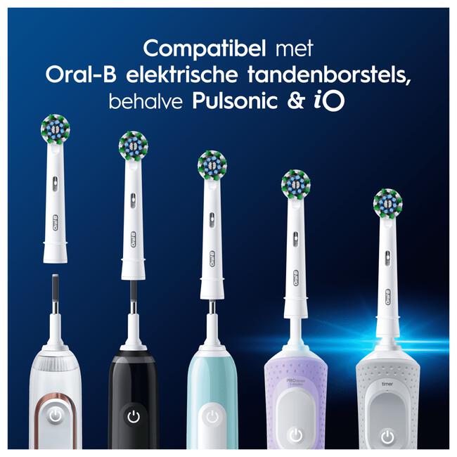 Oral-B Cross Action Opzetborstels Wit - 4 Stuks