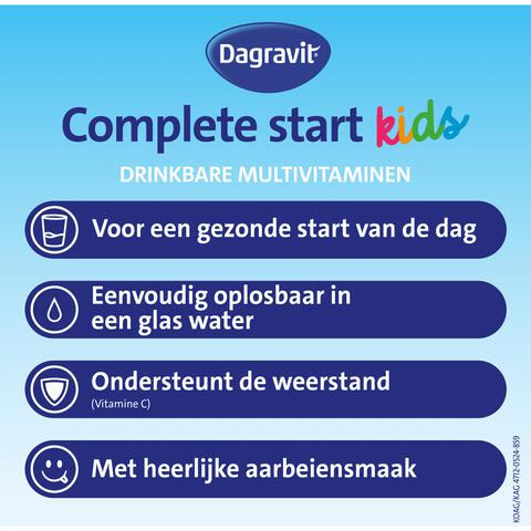 Dagravit Complete Start Kids Multivitamine Aardbei 30 stuks