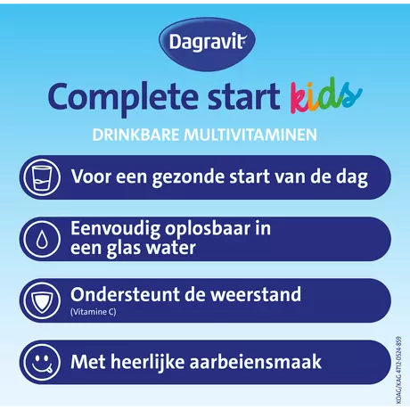 Dagravit Complete Start Kids Multivitamine Aardbei 30 stuks