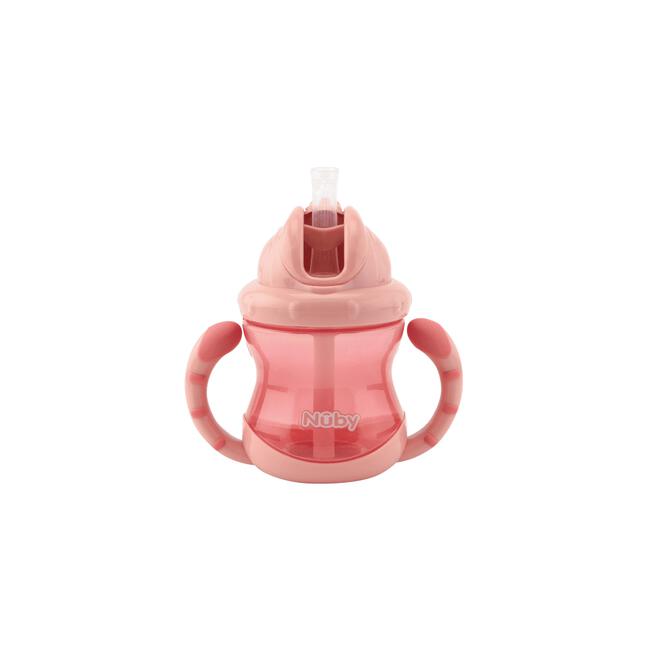 Nuby Flip-It Antilekbeker Handvaten Roze 12 Maanden