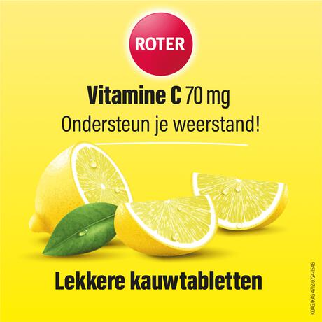 Roter Vitamine C 70 mg citroen 400 kauwtabletten